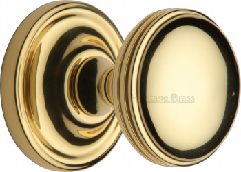 Whitehall Mortice Knob in Polished Brass