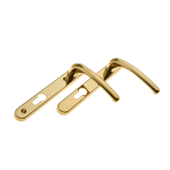 Windsor Multi Point Handle Inline Sprung Lever/Lever Hardex Gold