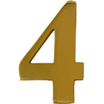 Numerals - '4' Gold Anodised