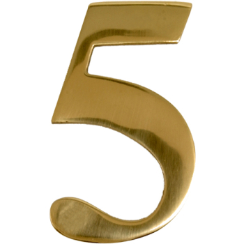 Numerals - '5' Gold Anodised