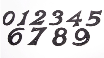 4inch Black Antique Italic Numbers