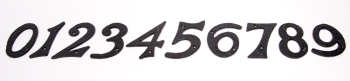 3inch Black Antique Italic Numbers 3inch Black Antique Italic Numbers