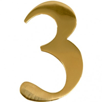 Self-Adhesive 3inch Gold Anodised Numbers