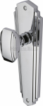 Charlston Mortice Knob on Latch Plate in Polished Chrome