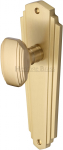 Charlston Mortice Knob on Latch Plate in Satin Brass