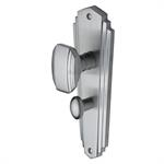 Charlston Mortice Knob on WC Plate in Satin Chrome