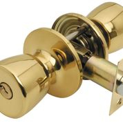 Guardian Entrance Knobset in Polished Brass