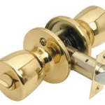 Guardian Privacy Knobset in Polished Brass