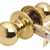 Bala Passage Knobset in Polished Brass