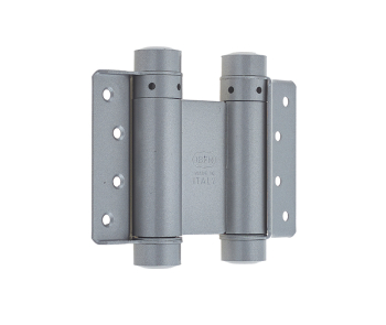125mm Double Action Spring Hinges Grey