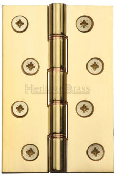 Brass Hinge with Phosphor Washers 4Inch x 2 5/8Inch  Polished Brass Finish