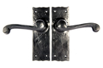Clyne Lever Latch Door Handle in Black Antique Iron