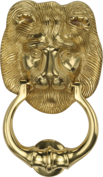 Lion Knocker Polished Brass