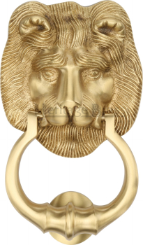Lion Knocker Satin Brass