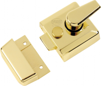 Polished Brass 40mm Narrow Style Nightlatch