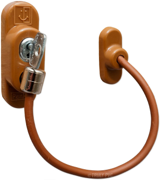 Penkid Window Lock in Golden Oak Penkid Window Lock in Golden Oak