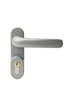 STRAND OUTISDE ACCESS DEVICE COMPLETE WITH LEVER HANDLE AND STANDARD CYLINDER-WHITE