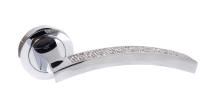 Senza Pari Crystal Lever on Round rose Crystal Inlay/CP