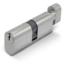 TSS 40/40 OVAL Cylinder with Thumb Turn (Silver)