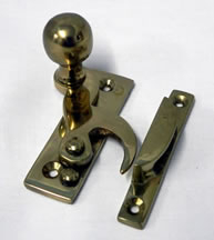 Hook Fastener Locking Polished Brass