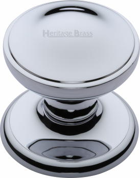 Classic Round Centre Door Knob 3Inch Polished Chrome