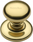 Plain Centre Door Knob 3" Polished Brass
