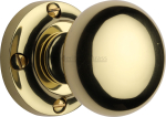 Victoria Mortice Knob in Polished Brass