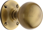 Westminster Mortice Knob in Antique Brass