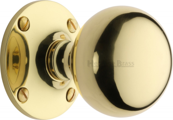 Westminster Mortice Knob in Polished Brass