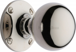 Westminster Mortice Knob in Polished Nickel