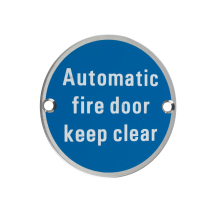 Automatic Fire Door Keep Clear SS Automatic Fire Door Keep Clear SS